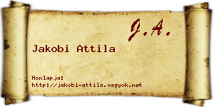 Jakobi Attila névjegykártya